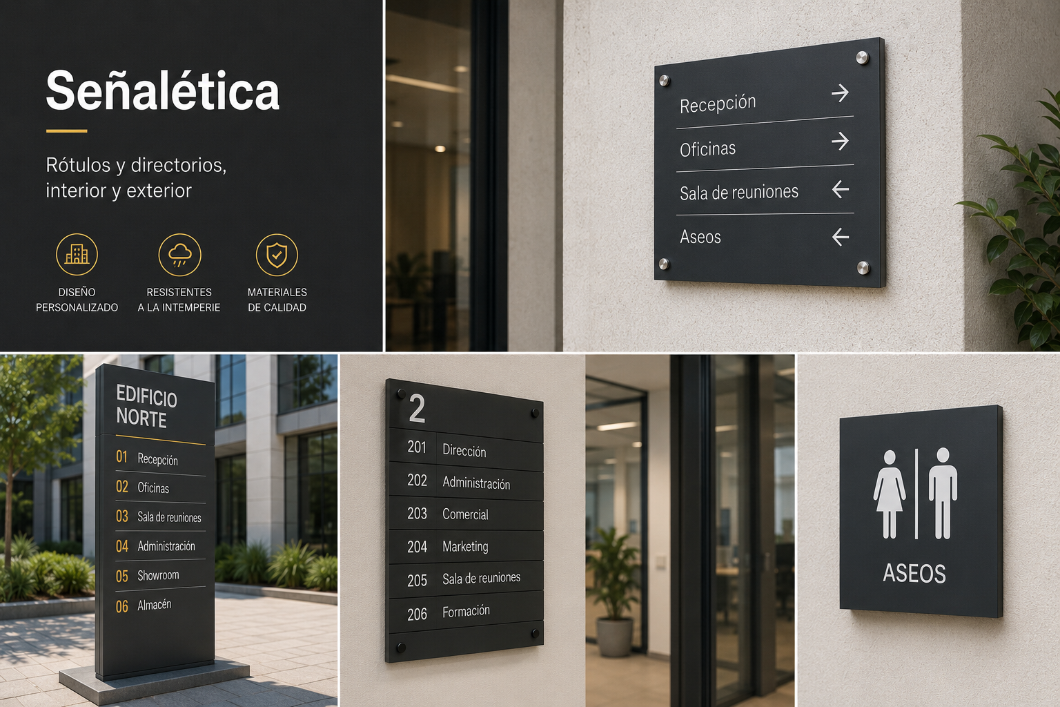 Senyalística corporativa per a oficines a Sant Cugat del Vallès